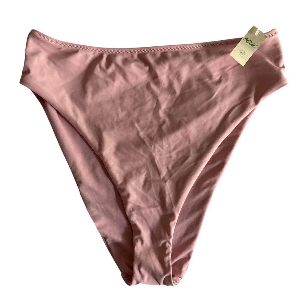 NWT AERIE High‎ Cut Cheeky Ladies Swim BIikini Botton, XL